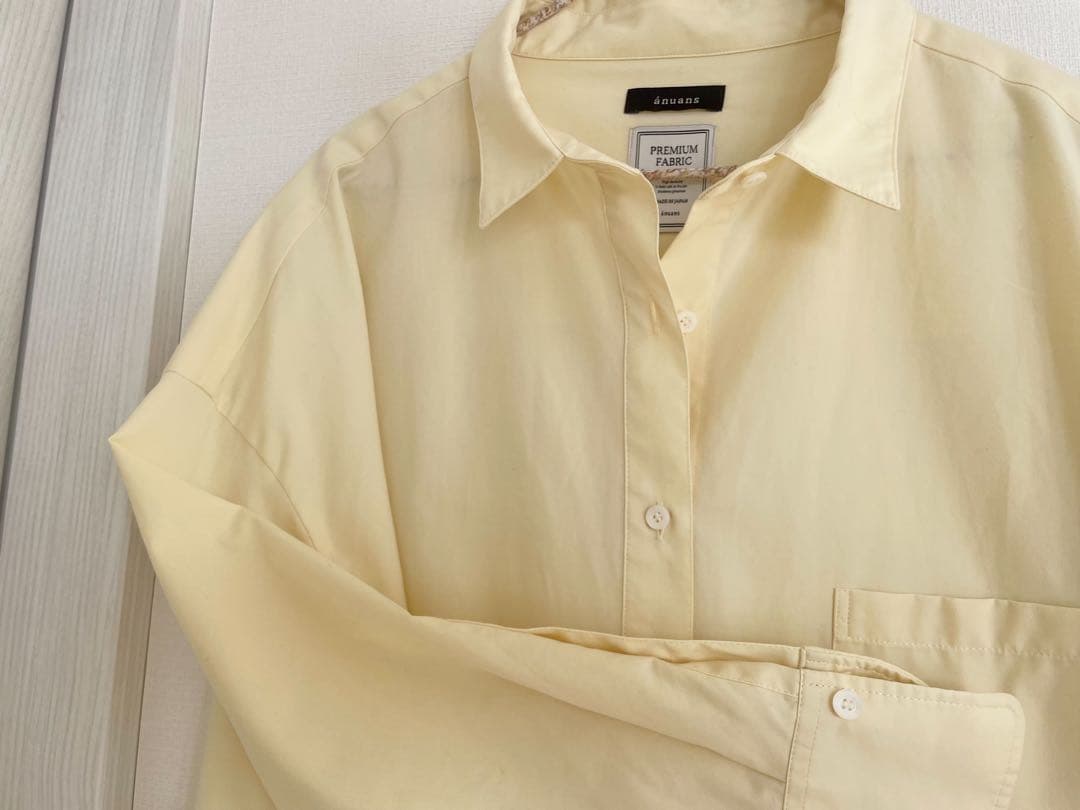 anuans アニュアンス スタンダードシャツ イエロー