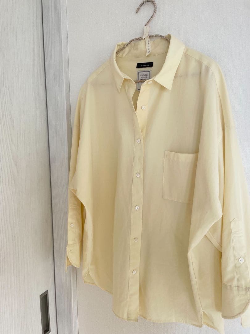 anuans アニュアンス スタンダードシャツ イエロー