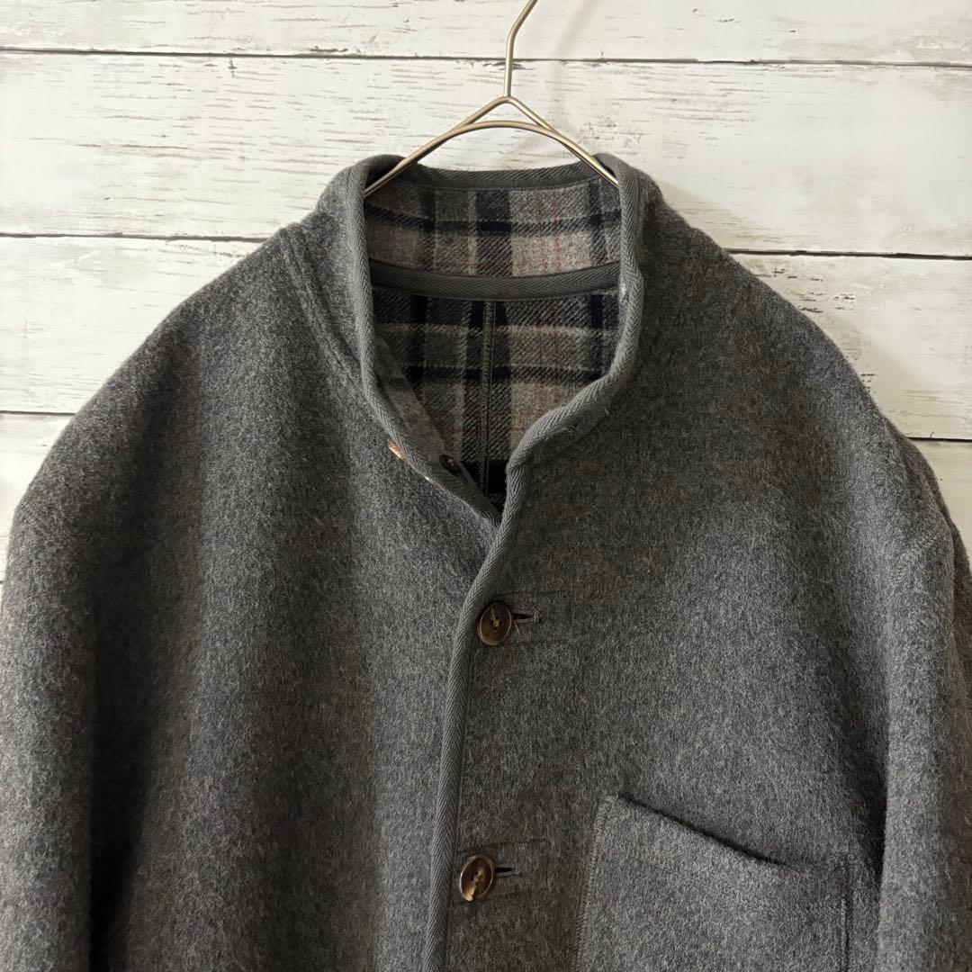 Papas+パパスプラス ステンカラージャケット毛 カシミヤ アンゴラ古着屋購入