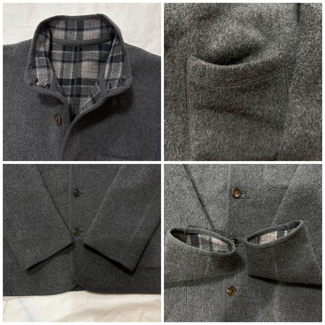 Papas+パパスプラス ステンカラージャケット毛 カシミヤ アンゴラ古着屋購入