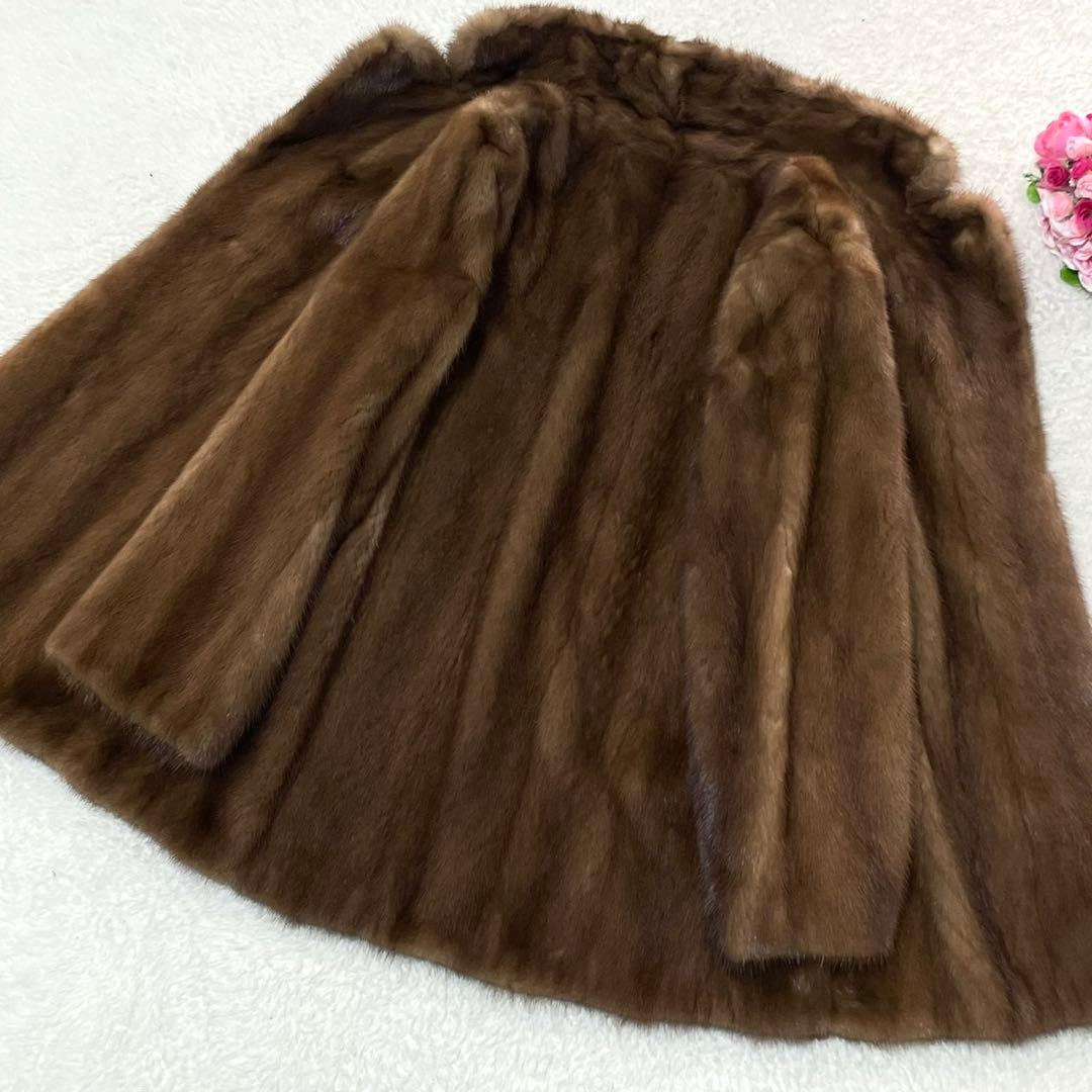 デミバフミンク 毛皮 コート サイズL相当 毛並み◎
