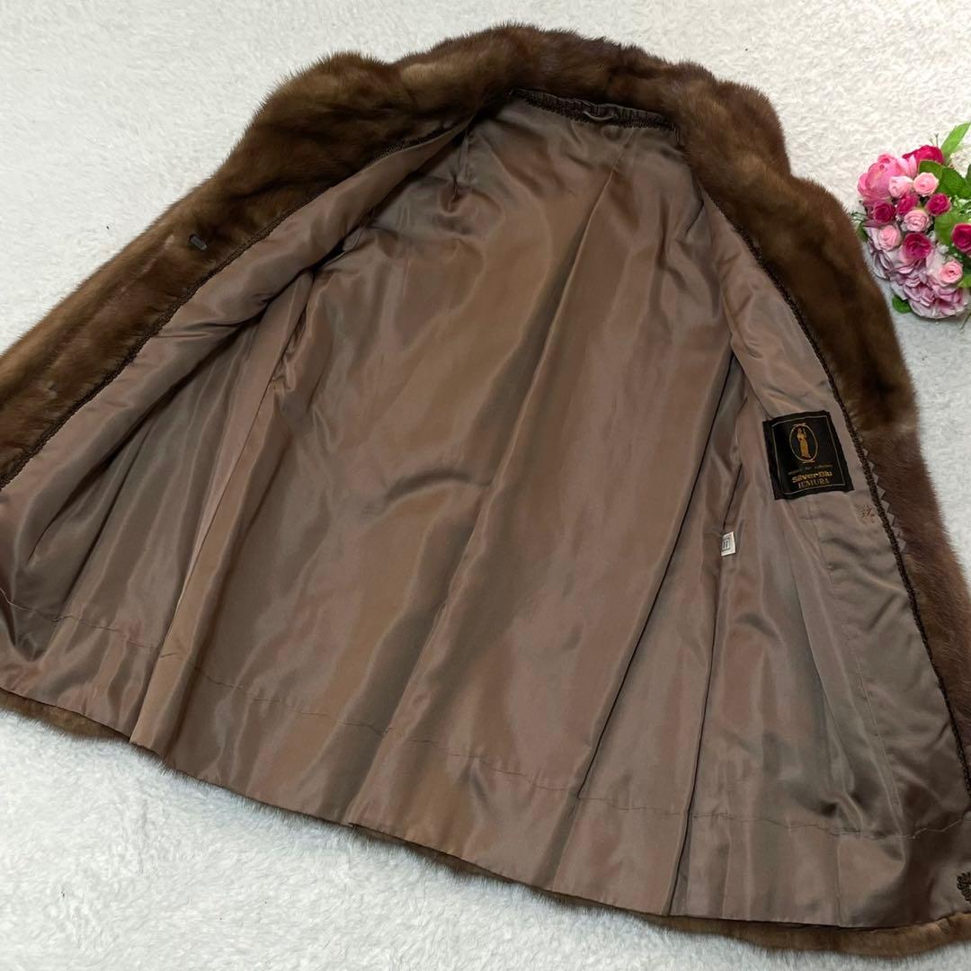 デミバフミンク 毛皮 コート サイズL相当 毛並み◎