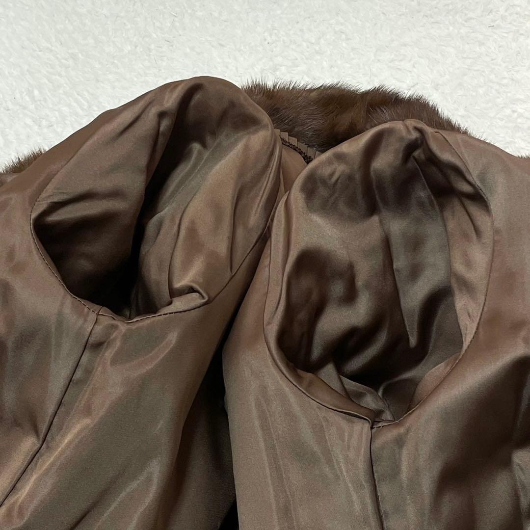 デミバフミンク 毛皮 コート サイズL相当 毛並み◎