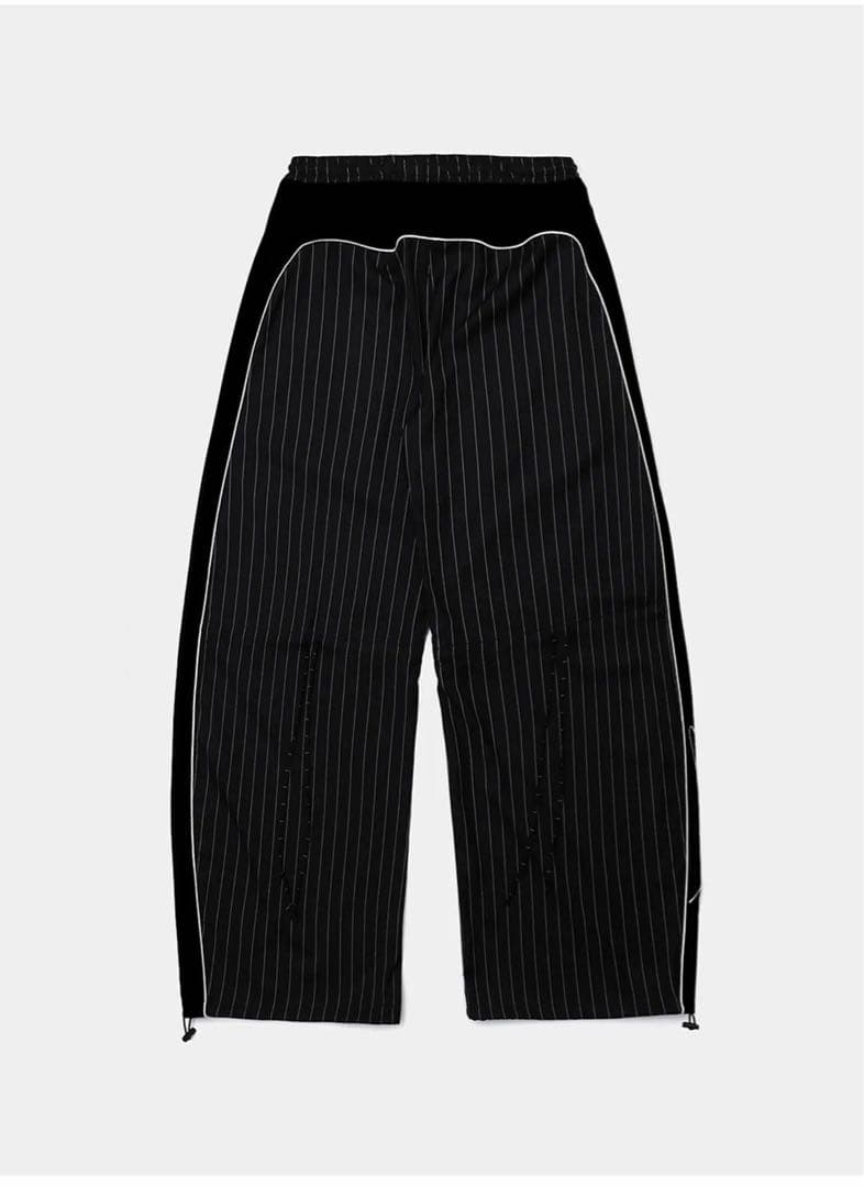 Badblood ストライプ ワイドパンツ ブラック