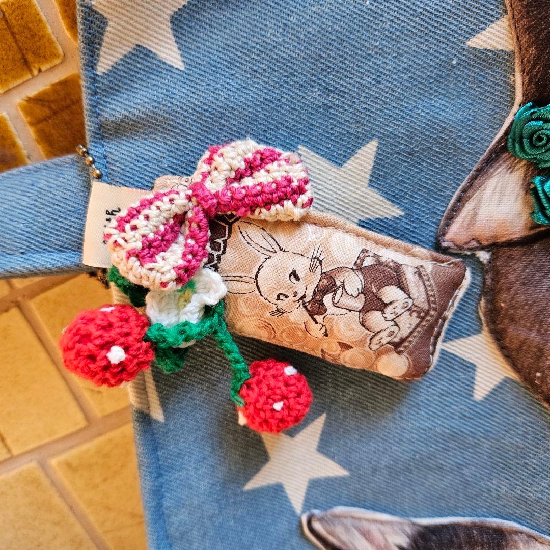 ♥2匹の仲良し猫ちゃんのトートバック&大きな苺バックセット　コヤンイサムチョン