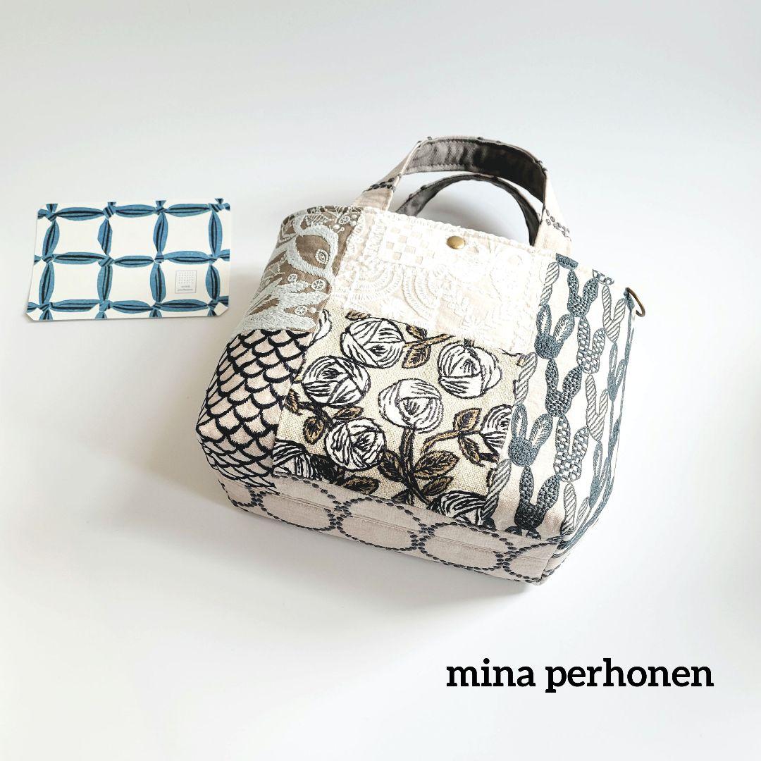 ミナペルホネン　パッチワークシンプルトートバック a