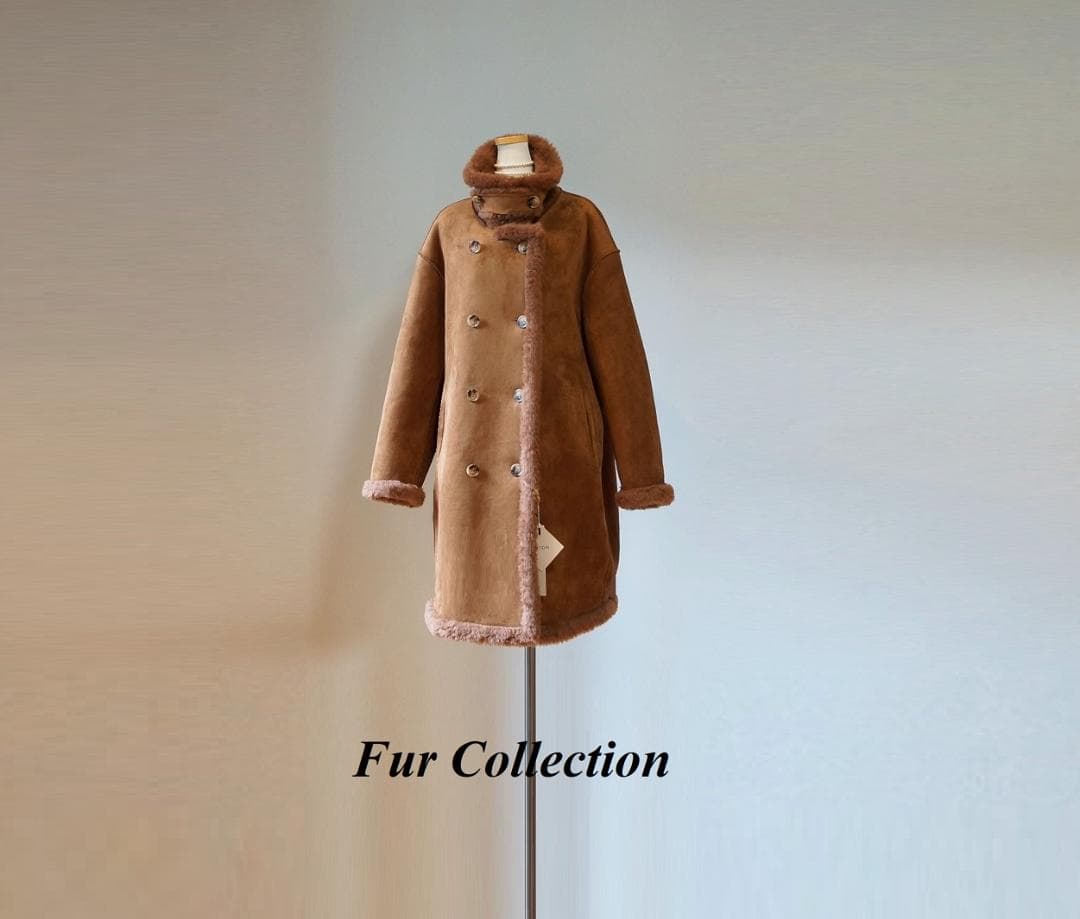 英国調☆ダブルボタン2WAY コートリバーシブル寒さ対策ボアコートムートンコート