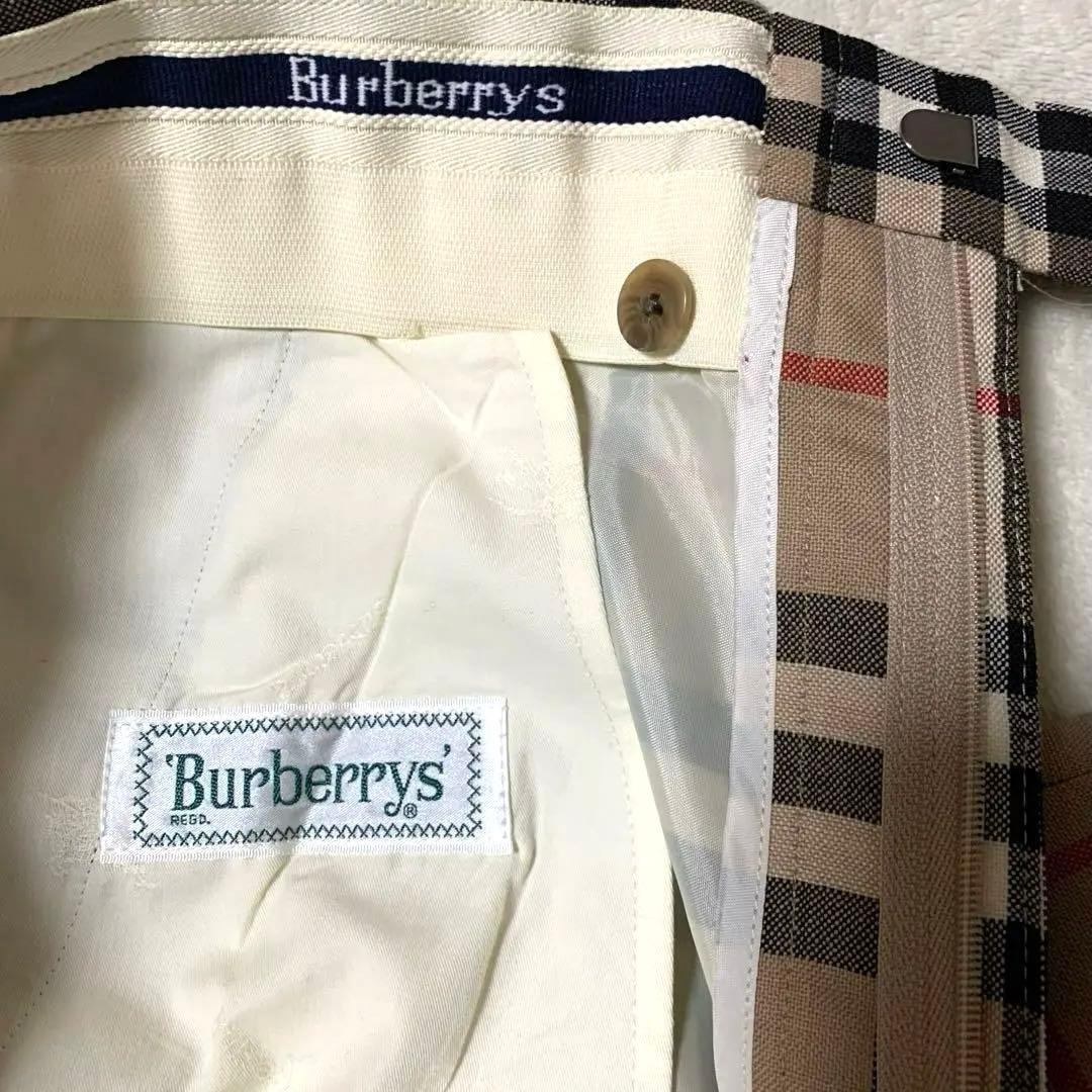 美品【Burberry’s】ノバチェック　ワイドタックパンツ　スラックス90s’