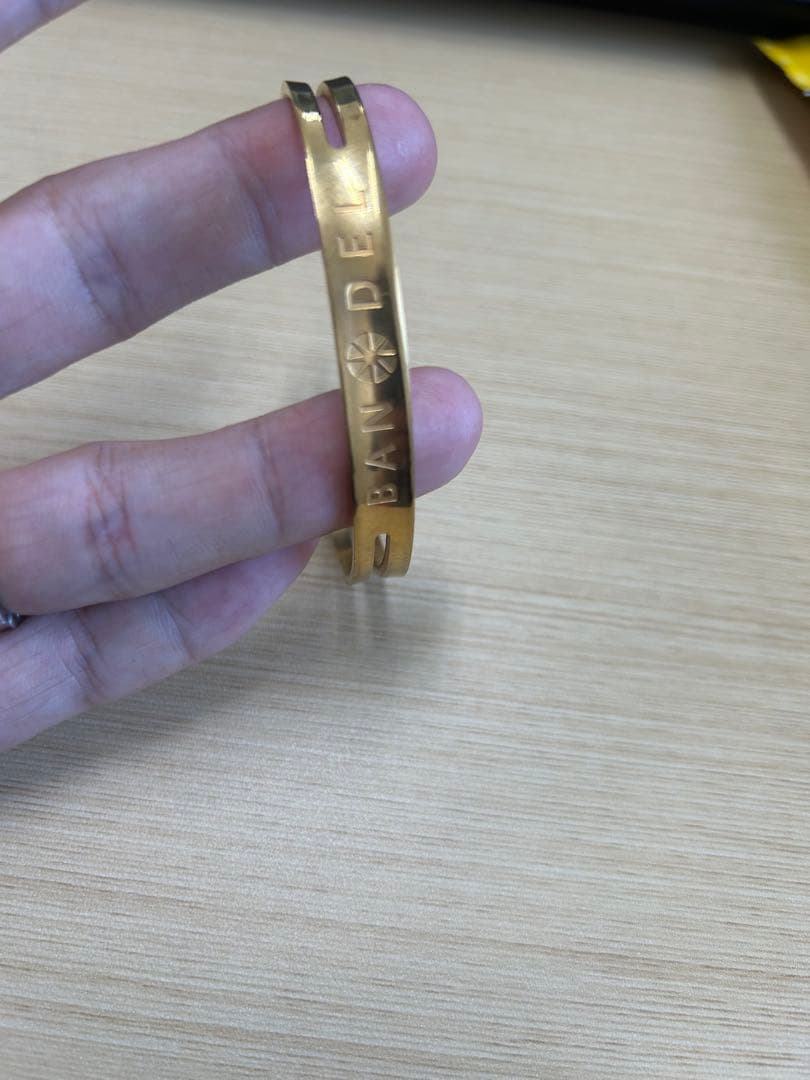 BANDEL 金色ブレスレット 'CAN DO' サイズL/LL