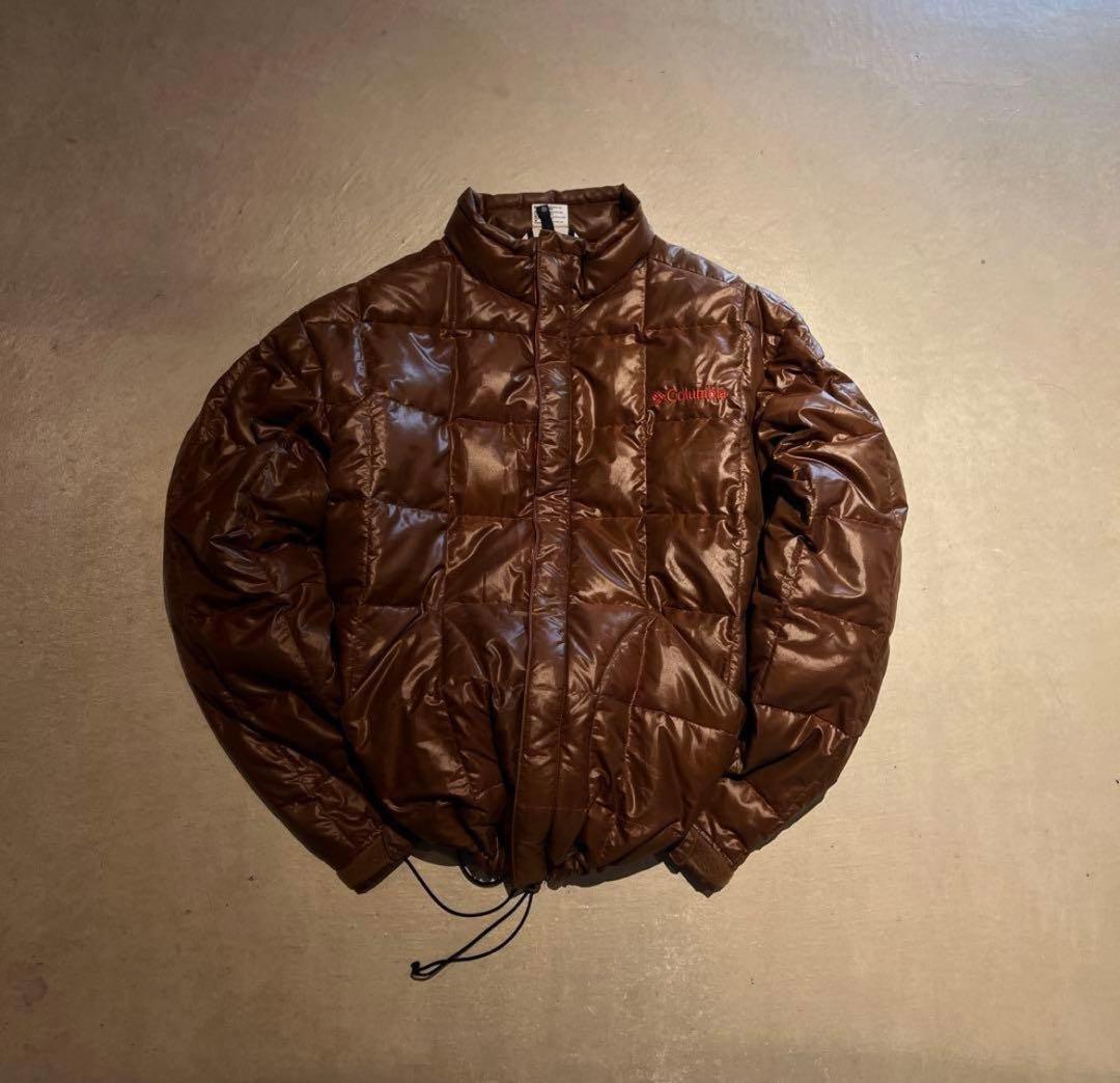 【希少❗️】Columbia ダウンジャケット ドローコード付き M ブラウン
