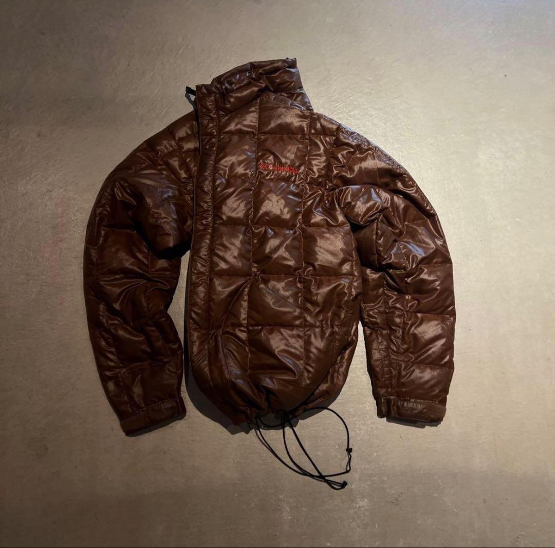 【希少❗️】Columbia ダウンジャケット ドローコード付き M ブラウン