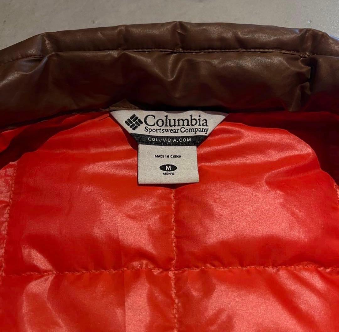 【希少❗️】Columbia ダウンジャケット ドローコード付き M ブラウン