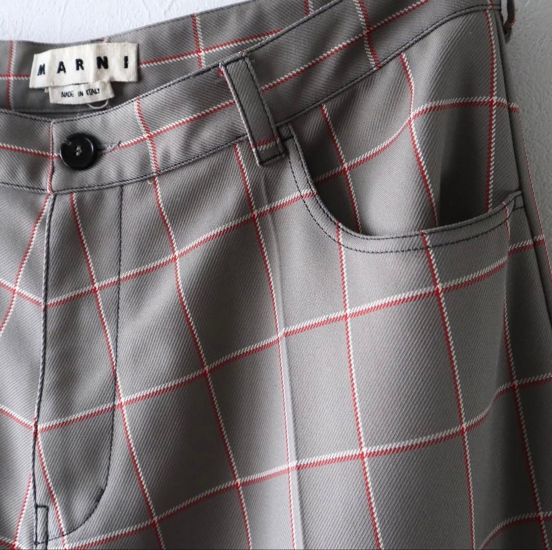MARNI 2020aw バギーチェックパンツ