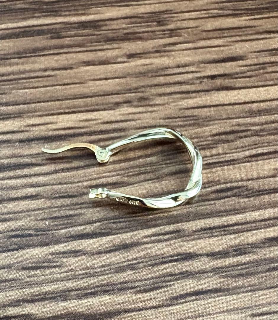 ete エテ K10/K18 ツイスト ひねりフープピアス