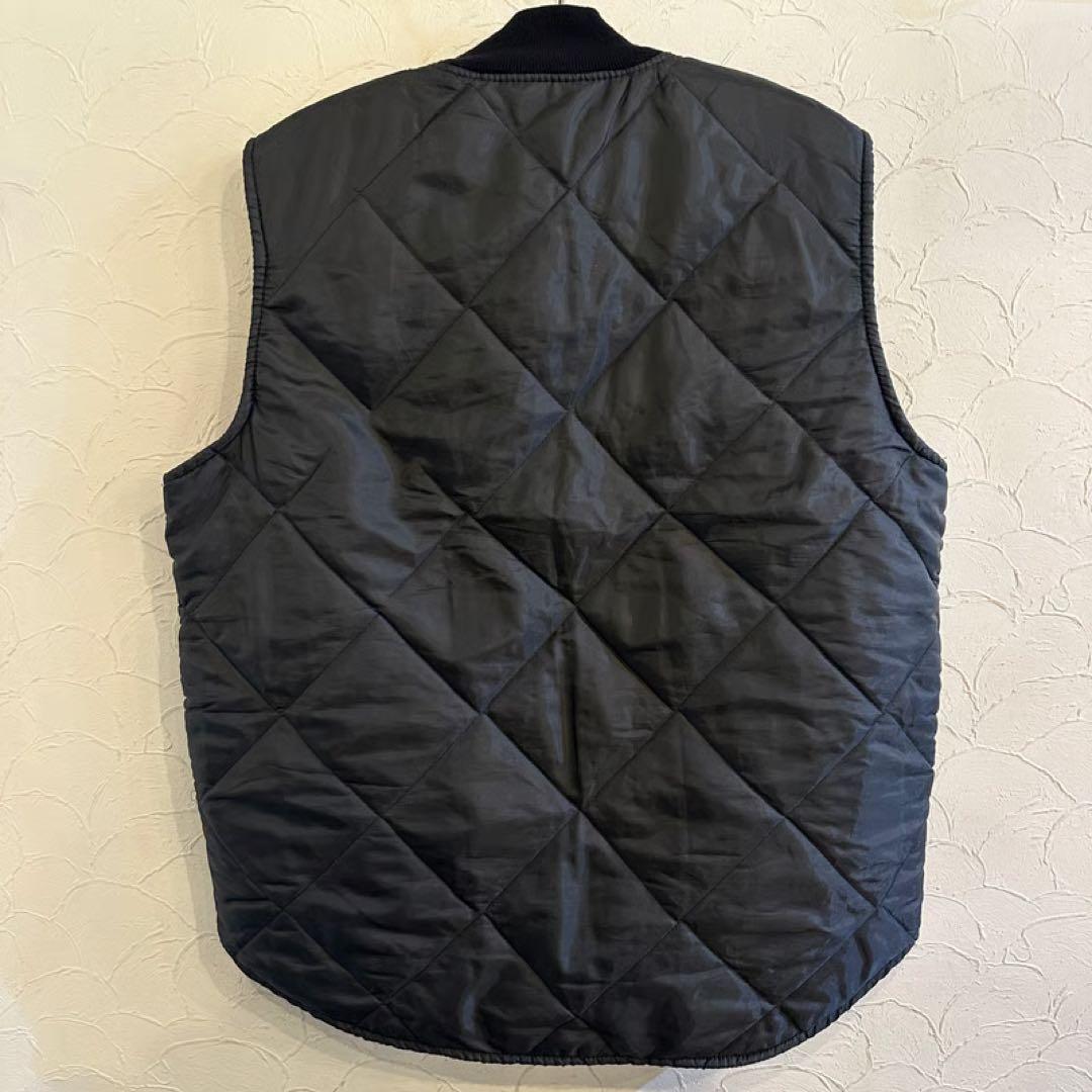 80s BIG SMITM Quilting Vest BLACK usa製