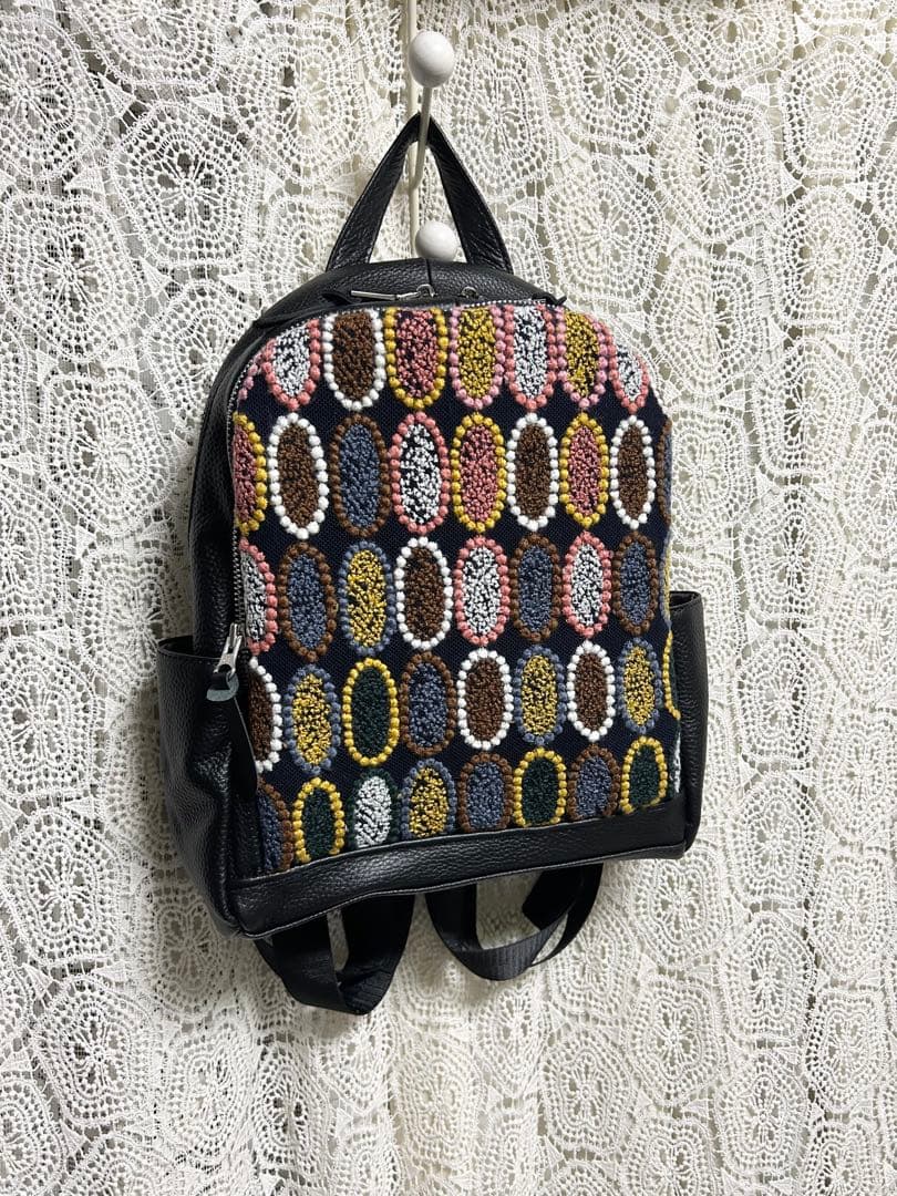 50909c ミナペルホネンハーフハンドメイドリュック タルト