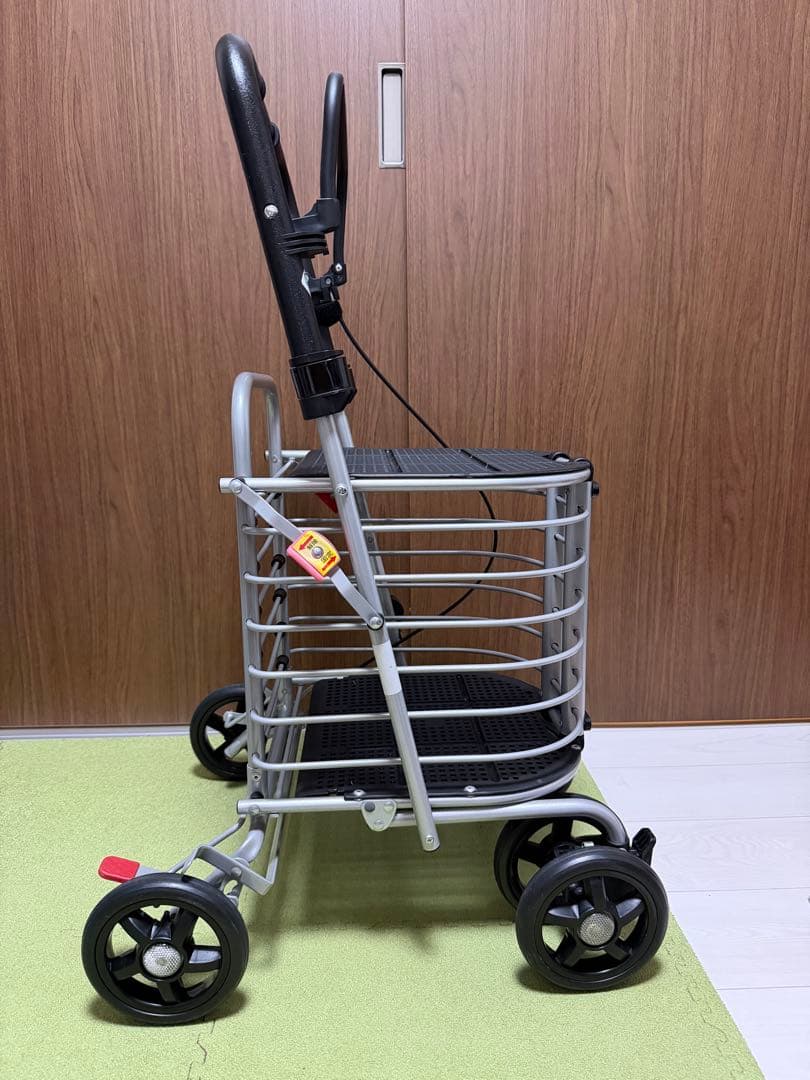 [美品]島製作所 SHIMA ハーモニー AL 防水バッグ付き　シルバーカー