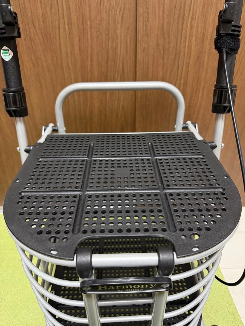 [美品]島製作所 SHIMA ハーモニー AL 防水バッグ付き　シルバーカー