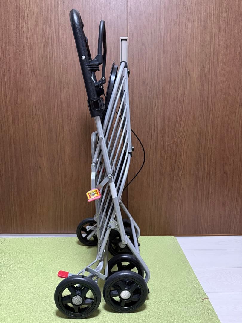 [美品]島製作所 SHIMA ハーモニー AL 防水バッグ付き　シルバーカー