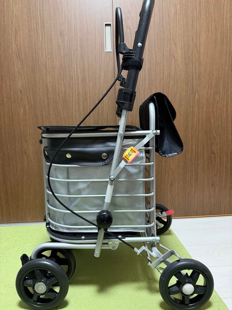 [美品]島製作所 SHIMA ハーモニー AL 防水バッグ付き　シルバーカー