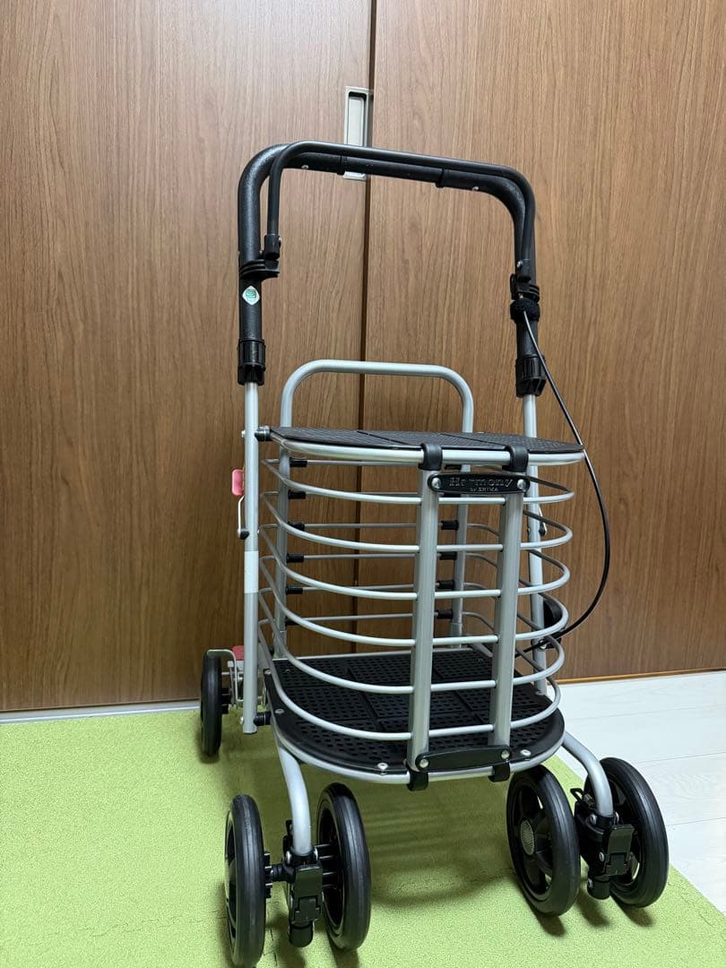 [美品]島製作所 SHIMA ハーモニー AL 防水バッグ付き　シルバーカー