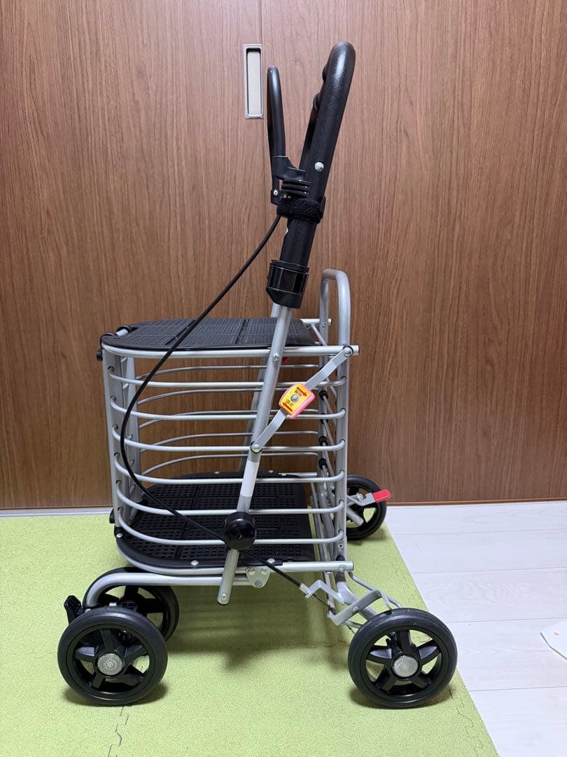 [美品]島製作所 SHIMA ハーモニー AL 防水バッグ付き　シルバーカー