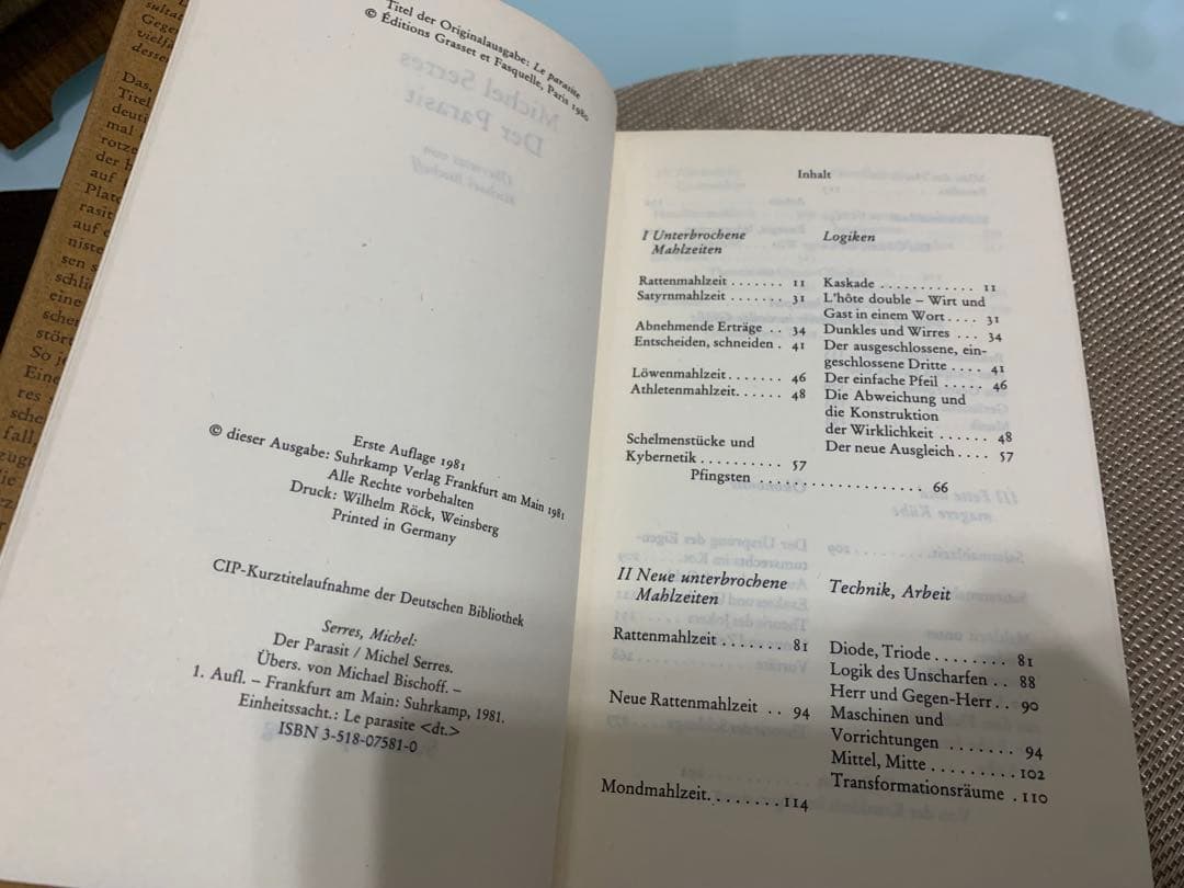 洋書 Michel Serres Der Parasit
