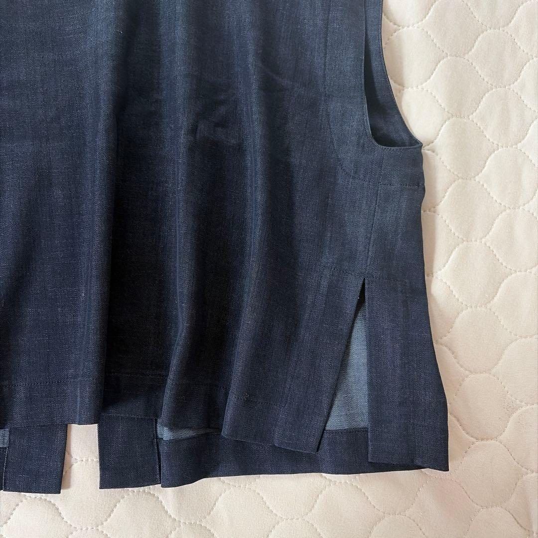 【極美品】BEARDSLEY ショートベスト　ジレ インディゴ　デニム素材