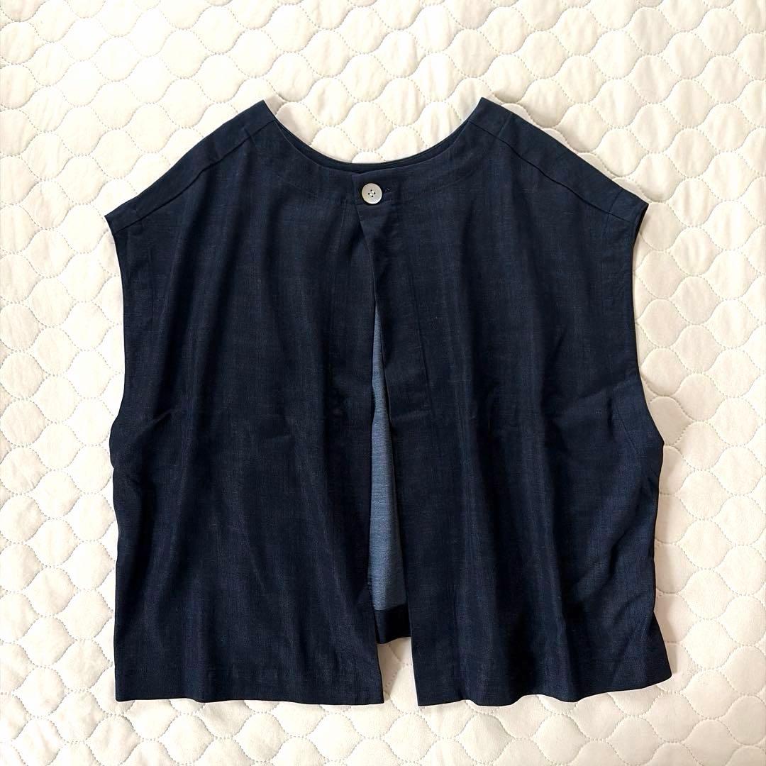 【極美品】BEARDSLEY ショートベスト　ジレ インディゴ　デニム素材