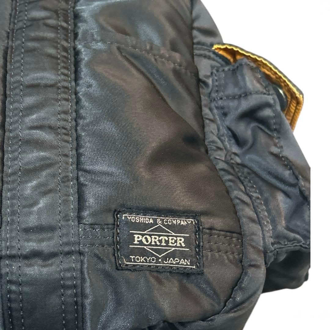 ✨美品✨ポーター／タンカーミニボストン　トートバッグ　ナイロン　黒×オレン