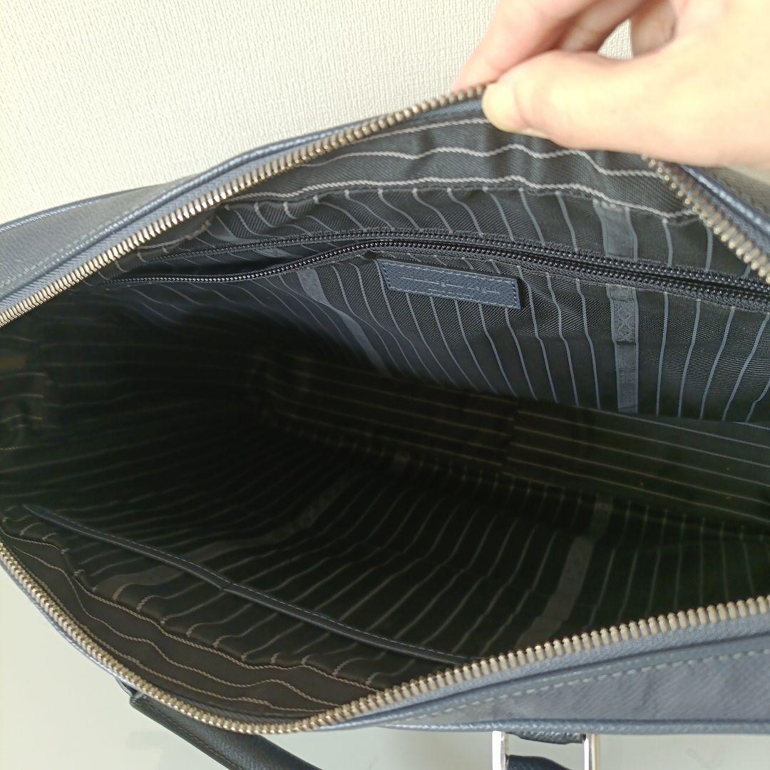 美品 ゼニア ビジネスバッグ グレー