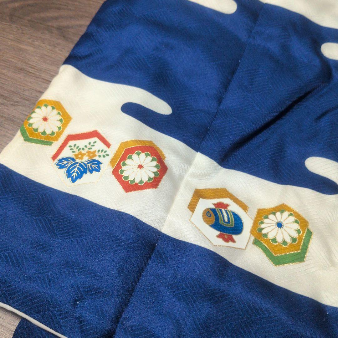 【美品 当日発送】753 5歳 3歳 被布 男の子 着物 ブルー 七五三