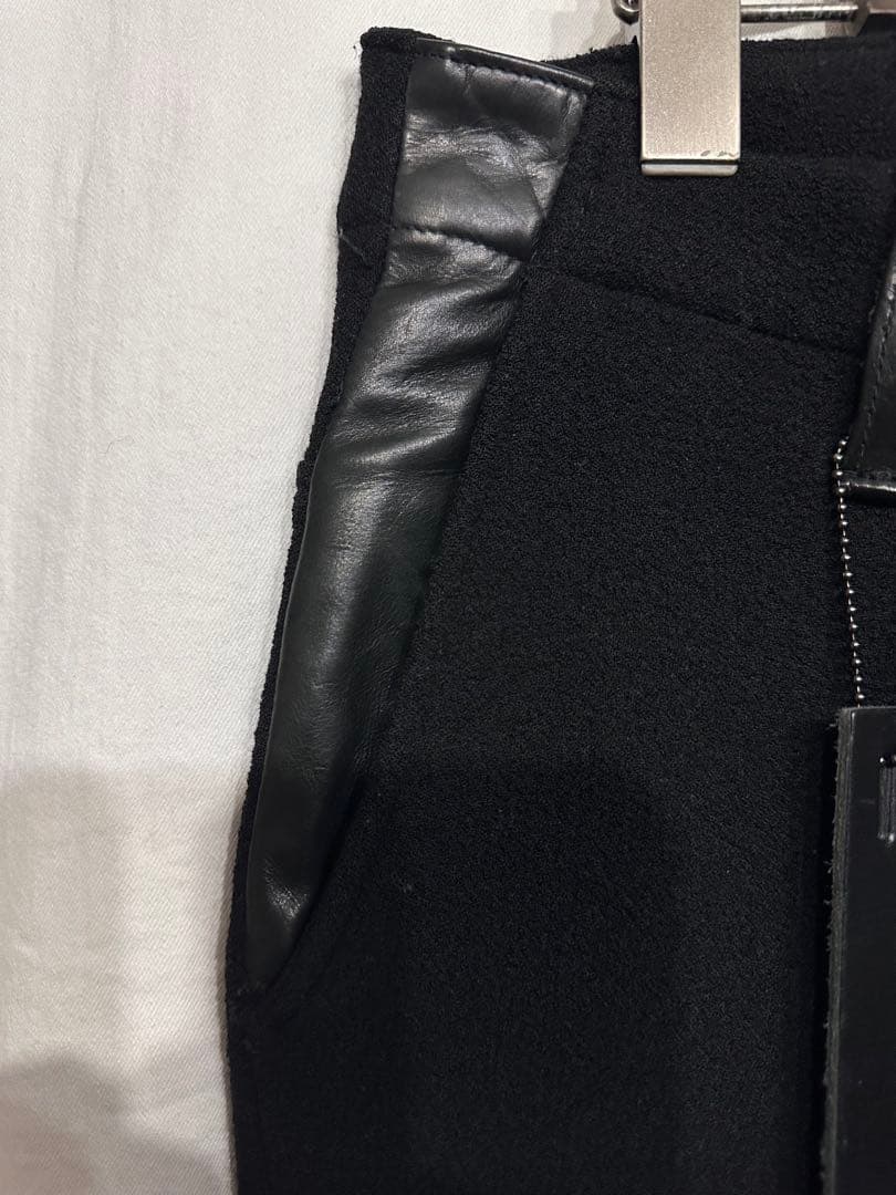 BACKLASHウールストレッチスラックスパンツ/バックラッシュレザーサルエル