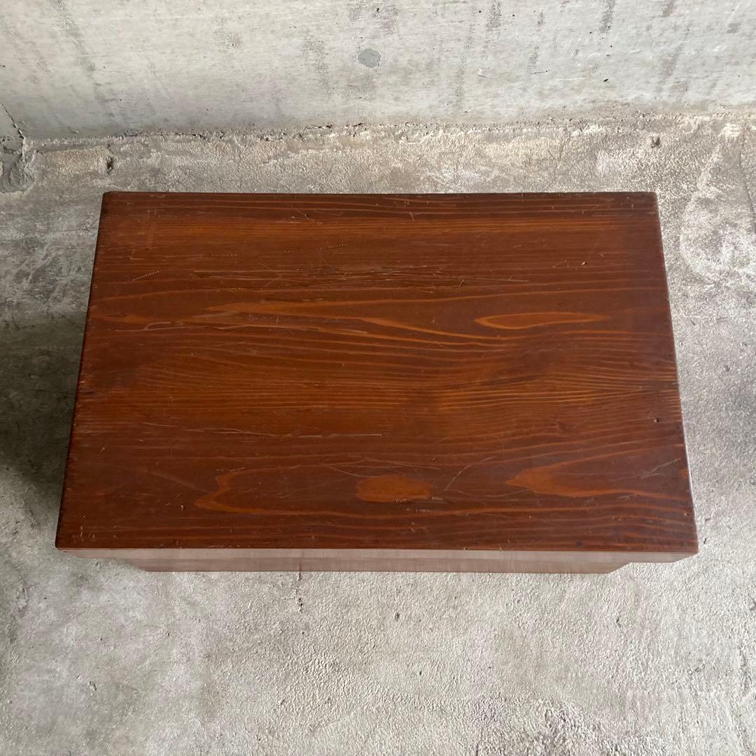 古い木箱 木製 ケース ボックス 飾り台 置物台 展示台 大型 収納 昭和レトロ