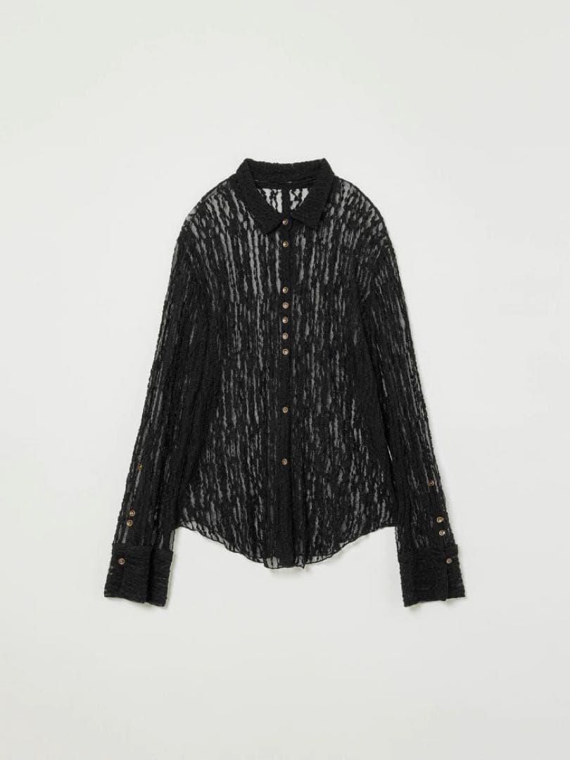Eaphi TULLE LACE SHIRT ブラック