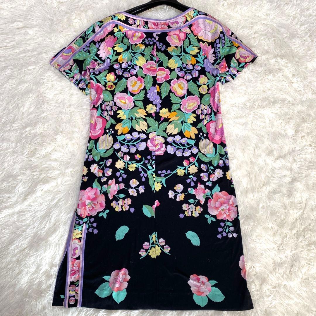 ●良品●　LEONARD　レオナール　ワンピース　Aライン　花柄　マルチカラー