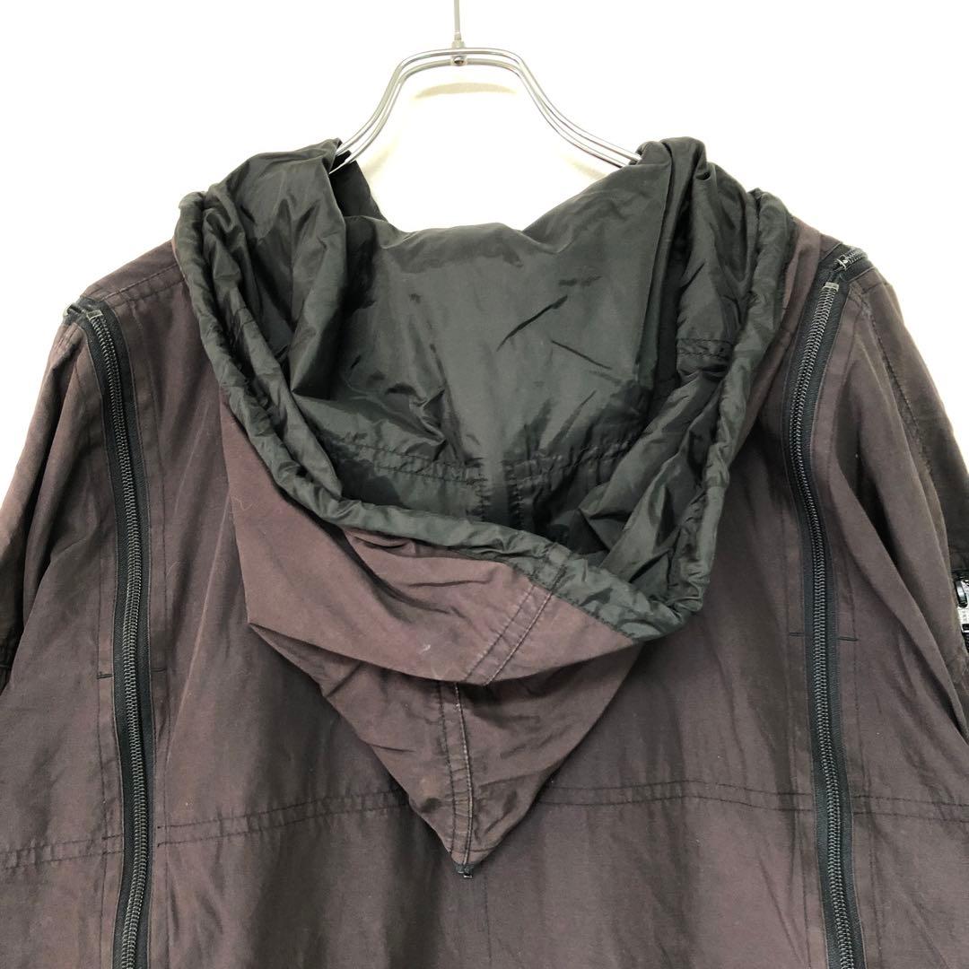 FINAL  古着 ファスナーディテール モッズコート フード付