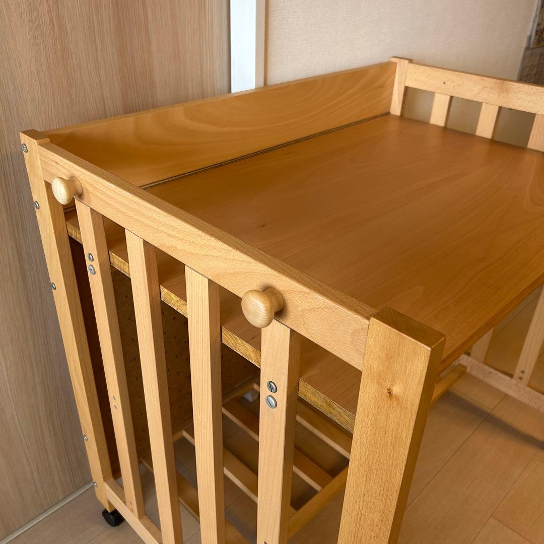 ベビーベッド日本製5wayベビーサークルパソコンデスクキッズデスク収納棚石崎家具