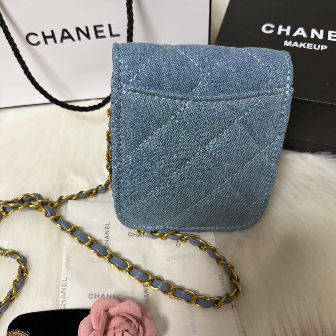 CHANEL シャネル　ノベルティ　デニム ミニキルティング ショルダーバッグ