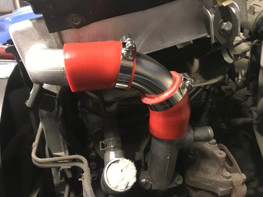 正規商品！ジムニー 【JA12】ターボパイプ2点set SUS製!希少レッド！