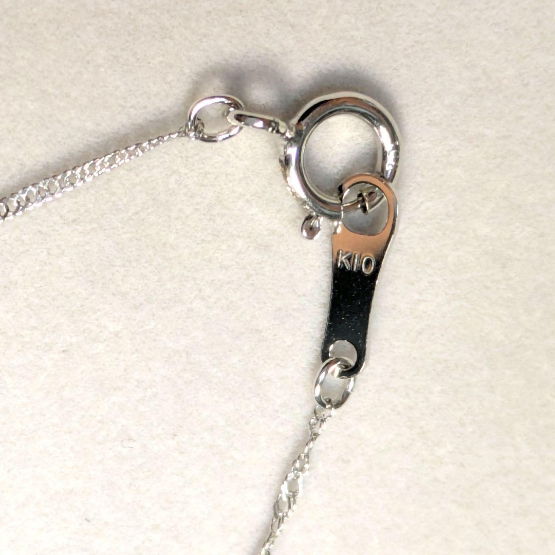 る*い様 K10 WG 0.04ct ダイヤモンド ネックレス