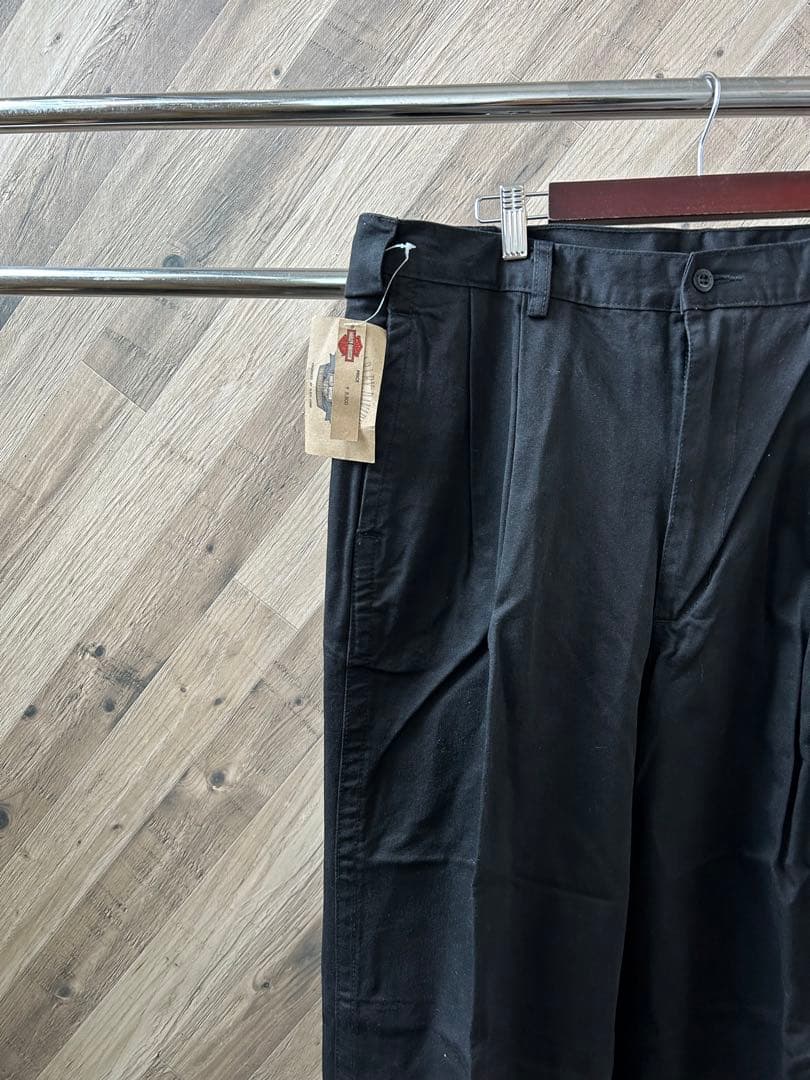 ハーレーダビッドソン 90s 未使用 デッドストック 2タック ワイドパンツ