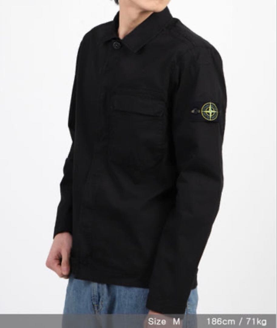 STONE コットンツイルストレッチTCオーバーシャツ