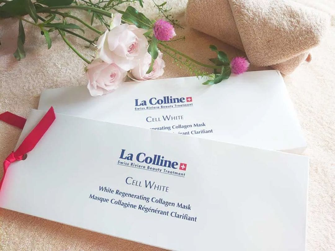 La Collineホワイトコラージェンダーマスク 5シート、専用美容液付き