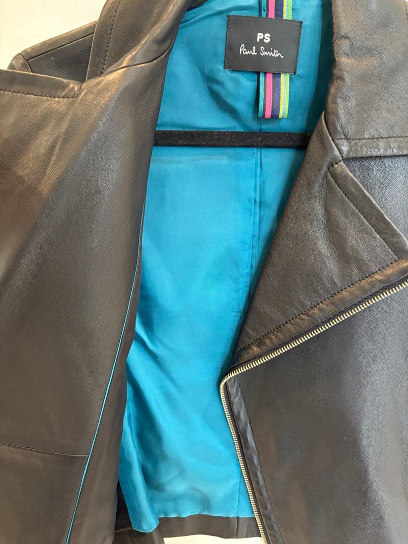 ◼︎ PaulSmith ポールスミス　ラムレザーライダースジャケット　Mサイズ