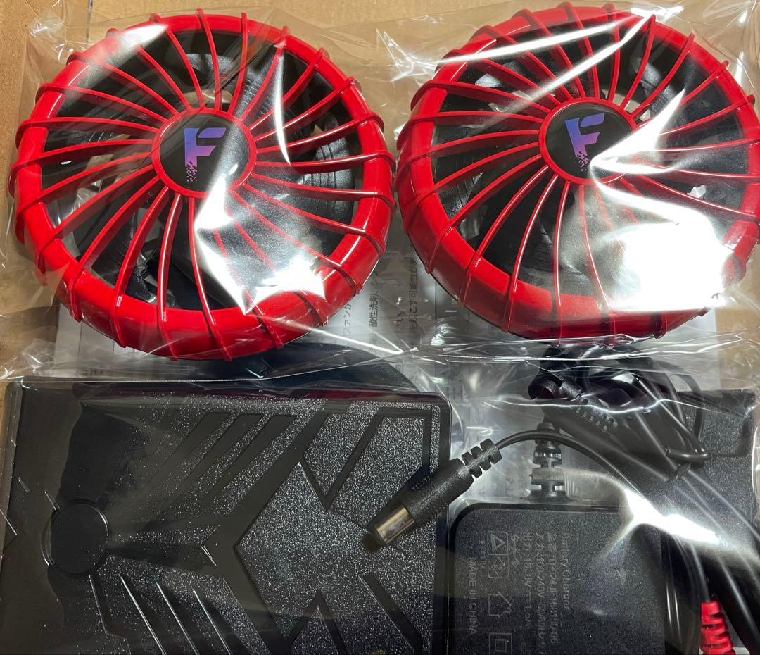 空調服ファンバッテリー　50V 赤系