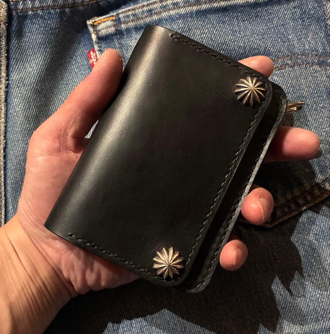 トラッカーウォレット　ショートサイズ　シルバー925アポロコンチョ　ブルガロ