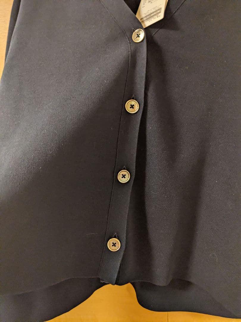 新品タグ付き　IENA　ファインコットンスムースVネックカーディガン