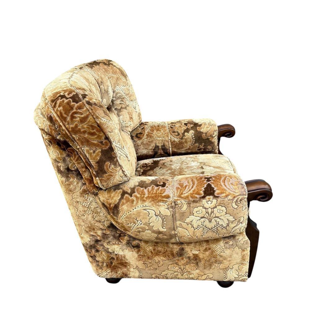 オールドカリモク 1人掛けソファ 金華山　昭和レトロ　ヴィンテージ