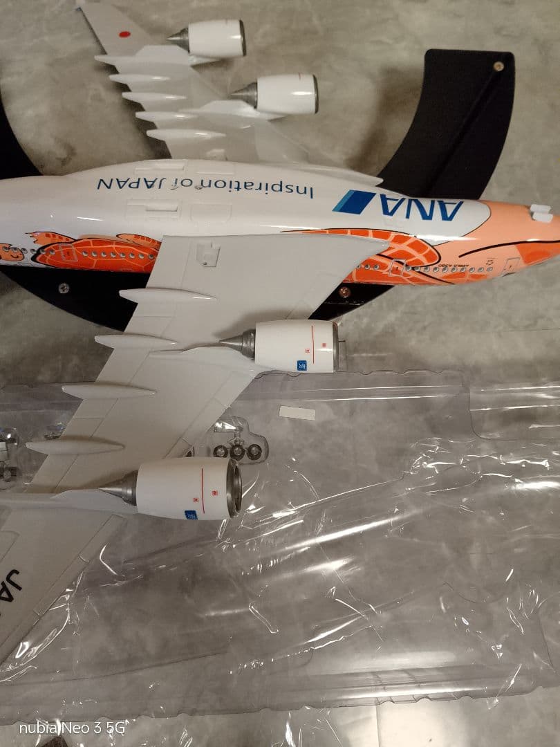 ！!AIRBUS a380／ANAフライングホヌ オレンジ 1/150